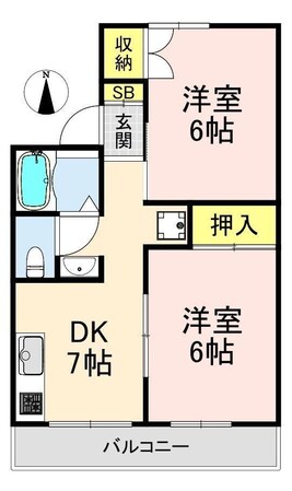 平成山手ハイツIIの物件間取画像